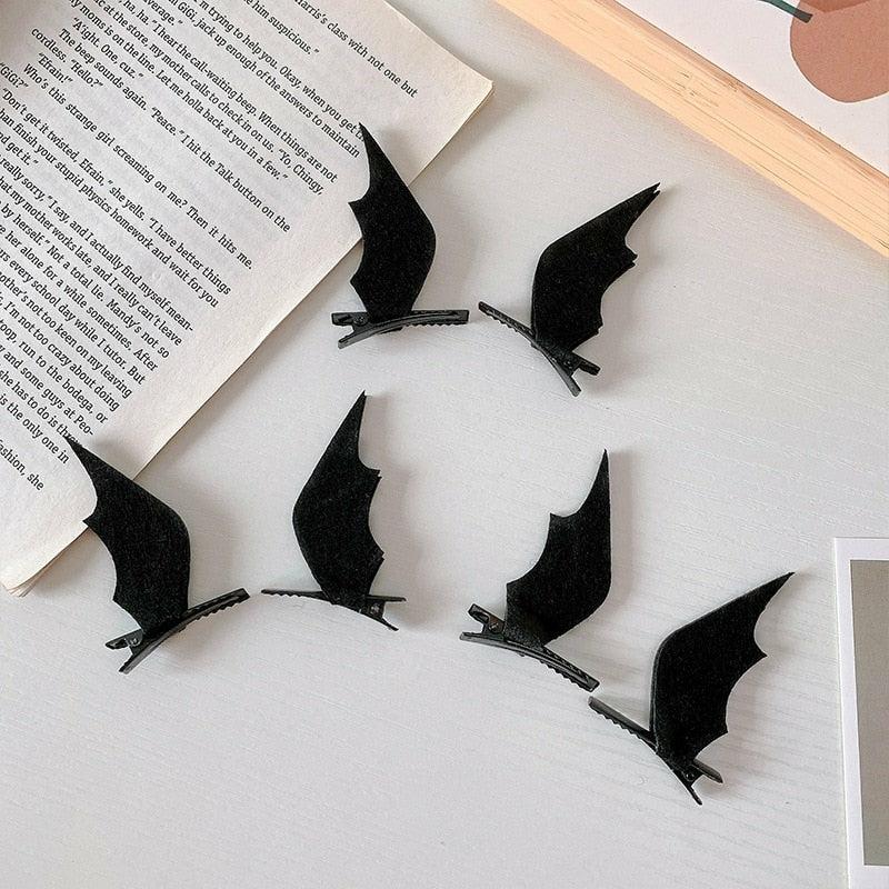 1 Pair Cute Halloween Bat Skeleton Spider Hair Accessory  |  Hair Accessories Accessories Hair Accessories