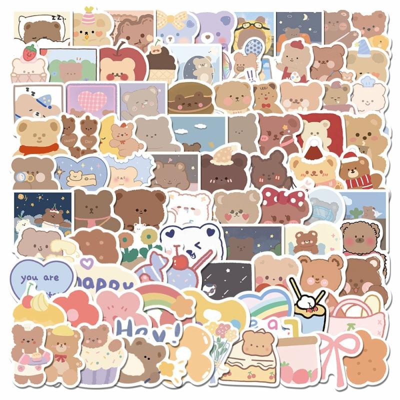 10/30/50/100Pcs Kawaii Cartoon Waterproof Sticker  |  Desk Accessories Desk Accessories Desk Accessories