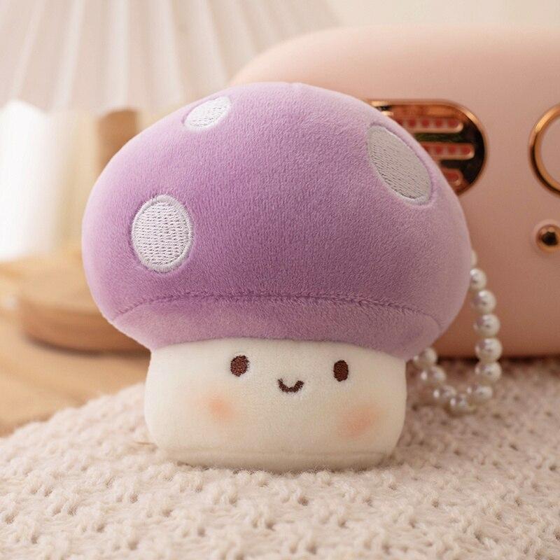 10Cm Kawaii Mushroom Pearl Ring Plushie  |  Plushies Home Decor Plushies