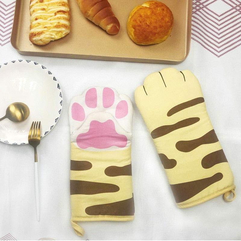 1Pc Cat Paw Kitchen Cooking Gloves  |  Kitchen & Bento Home Decor Kitchen & Bento