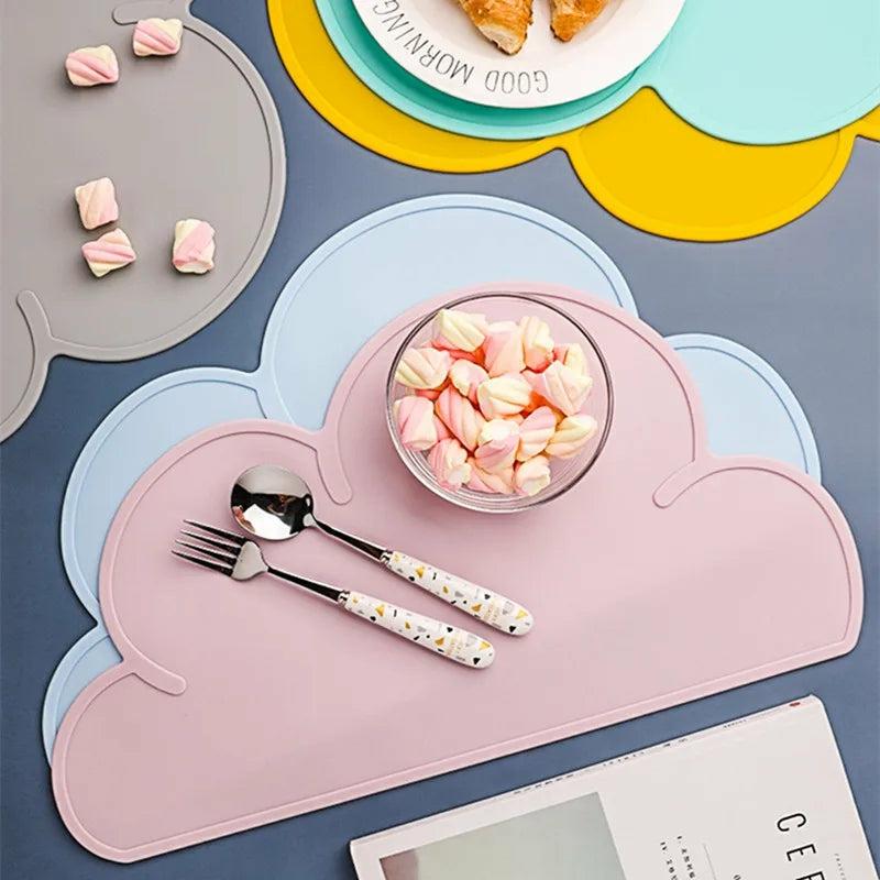 1Pc Cute Cloud Silicone Table Place Mat  |  Kitchen & Bento Home Decor Kitchen & Bento