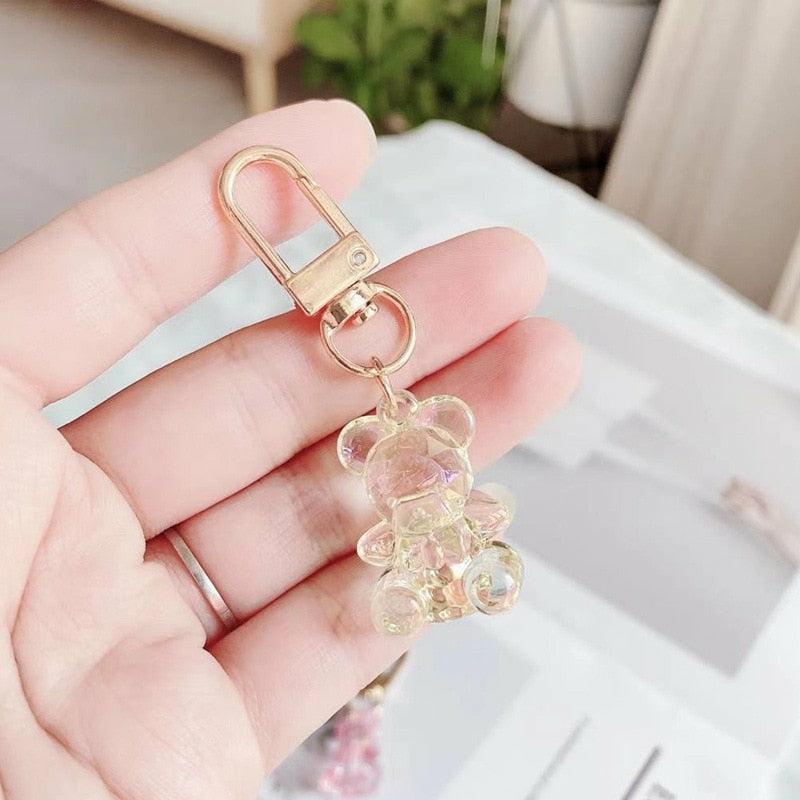 1/Pc Cute Crystal Bear Keychain  |  Keyrings & Charms Accessories Keyrings & Charms