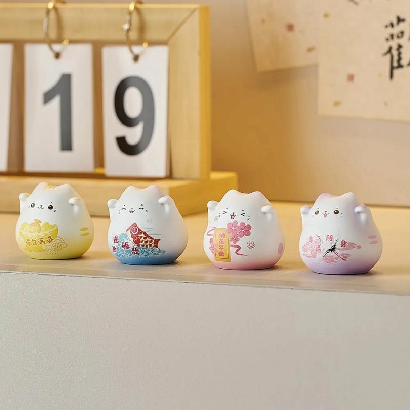 1Pc Cute Maneki Neko Home Decoration Lucky Cat Ornaments  |  Bedroom Decor Bedroom Decor Bedroom Decor