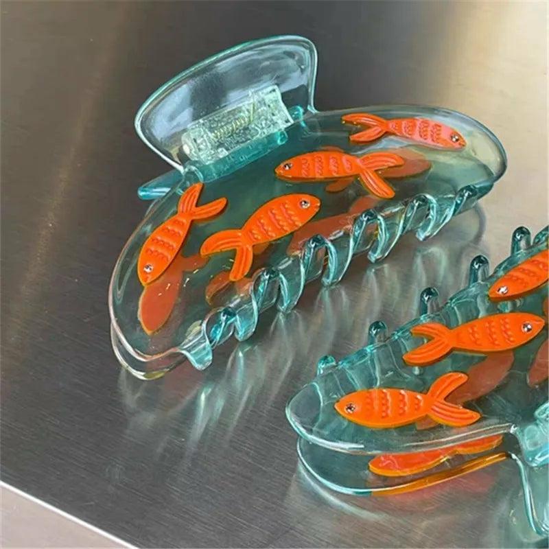 1Pc Goldfish Bowl Aesthetic Hair Claw Clip  |  Hair Accessories Accessories Hair Accessories