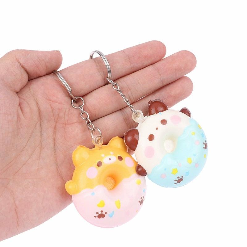 1Pc Mystery Kawaii Donut Squishy Keyring  |  Keyrings & Charms Accessories Keyrings & Charms