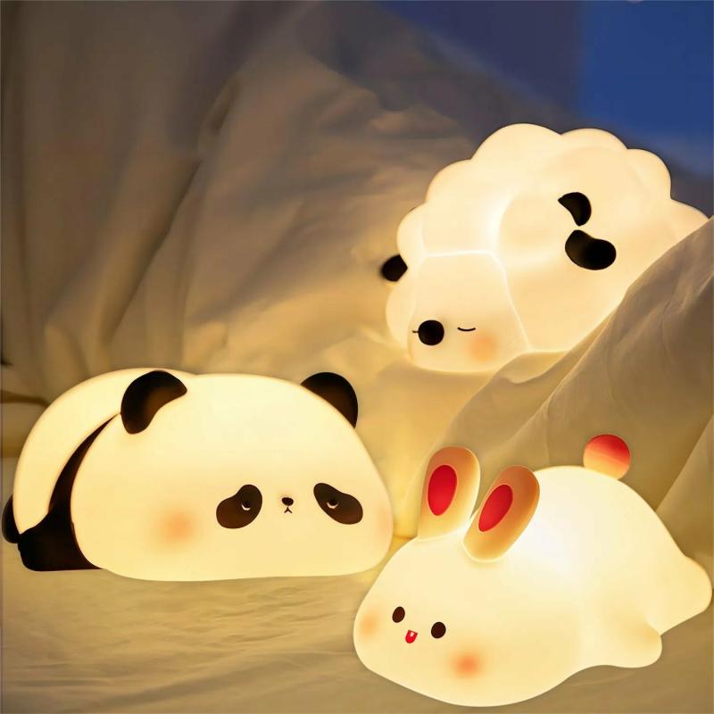 1Pc Sleepy Kawaii Animal Led Rechargeable Usb Night Light – Panda, Hip  |  Desk Accessories Desk Accessories Desk Accessories