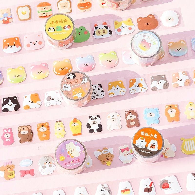 1Roll Kawaii Animal Party Decor Adhesive Tape  |  Desk Accessories Desk Accessories Desk Accessories