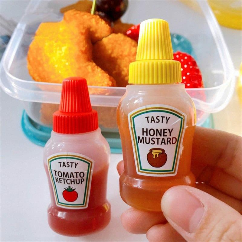 2Pcs/Set 25Ml Mini Lunch Box Sauce Bottle  |  Kitchen & Bento Home Decor Kitchen & Bento