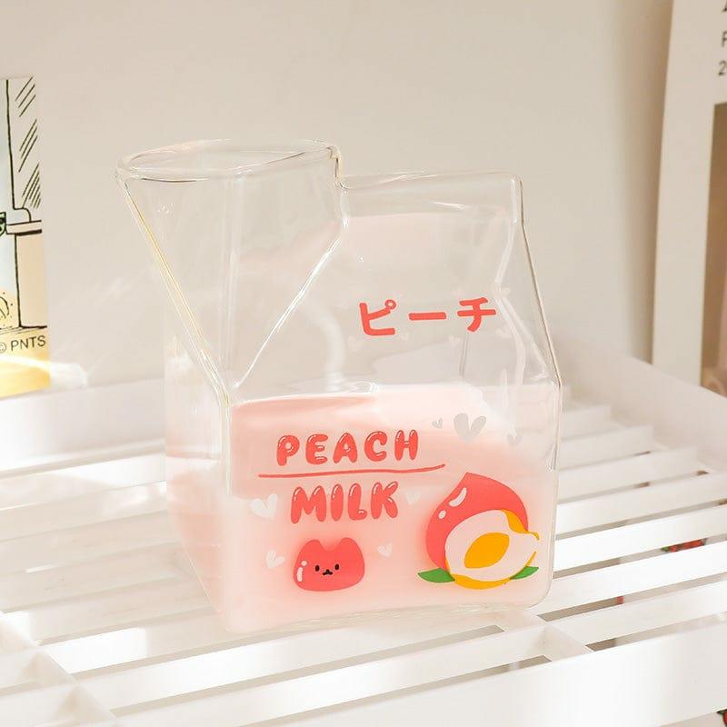 380Ml Kawaii Milk Glass Water Cup  |  Bottles Accessories Bottles