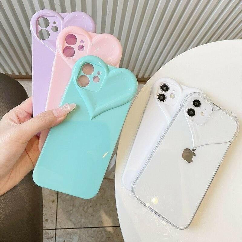 3D Heart Phone Case  |  Phone Cases Accessories Clear