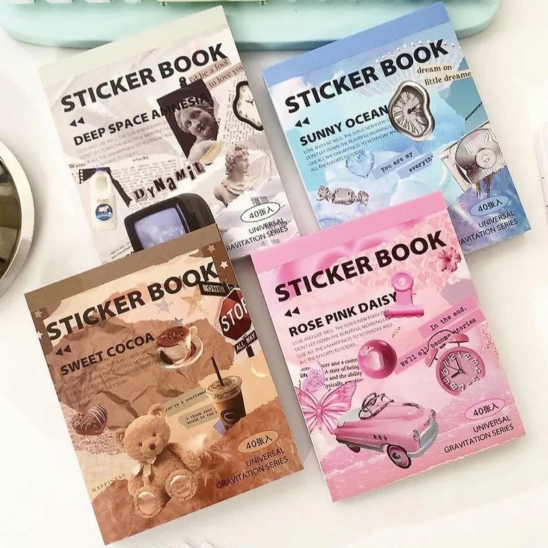 40 Pcs/Pack Cute Aesthetic Large Collage Sticker Book  |  Desk Accessories Desk Accessories Desk Accessories