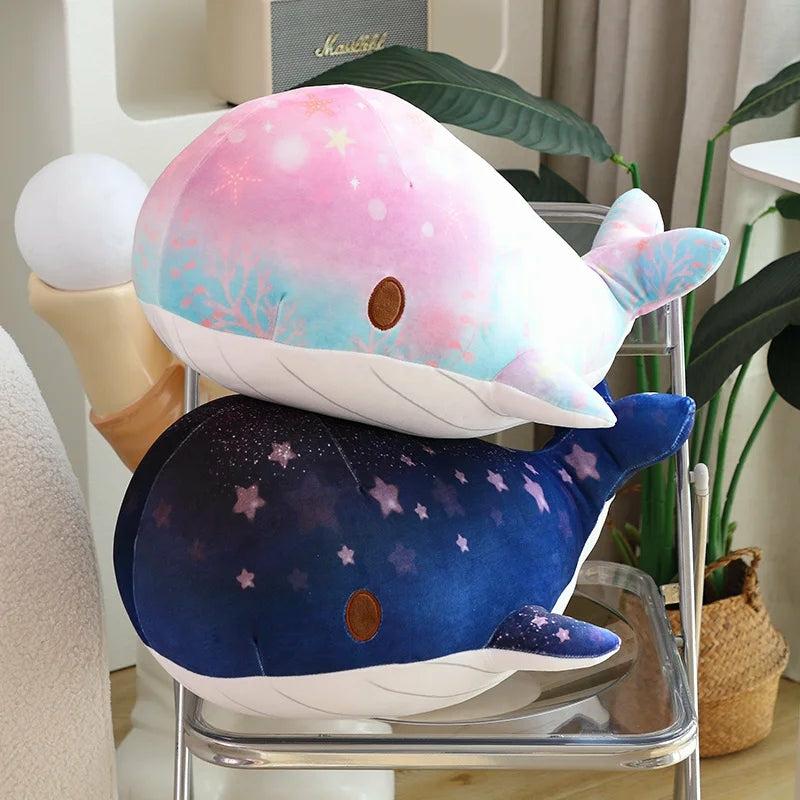 40/50 Cm Pink / Blue Solaris Shimmer Whale Plushie Soft Toy  |  Plushies Home Decor Plushies