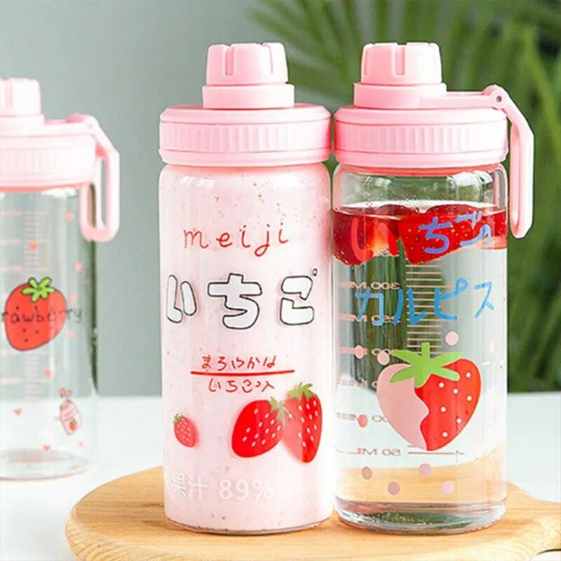 500Ml Meiji Cute Strawberry Milk Water Bottle  |  Bottles Accessories Bottles