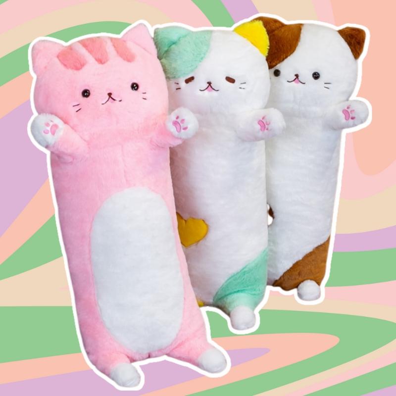 80Cm Kawaii Ice Cream Cuddle Cat Plushie  |  Plushies Home Decor Plushies