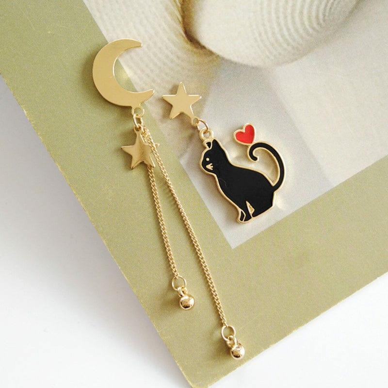 Black Cat Luna Earrings  |  Jewellery Accessories Jewellery