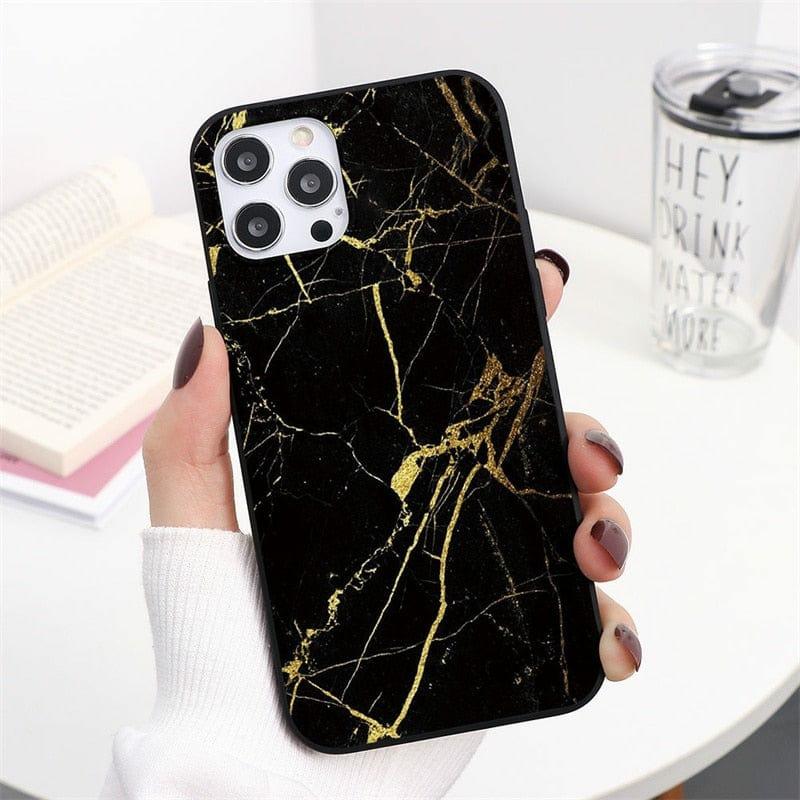 Black Marble Phone Case  |  Phone Cases Accessories Black