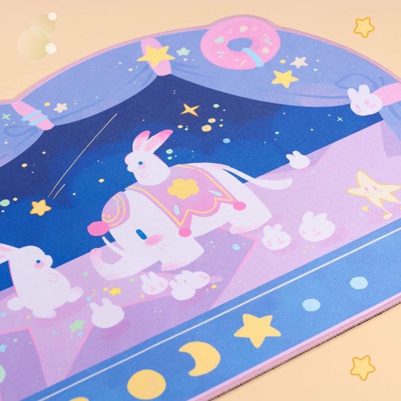 Bunny Circus Moon Extra Large Desk Mouse Pad  |  Desk Accessories Desk Accessories Desk Accessories