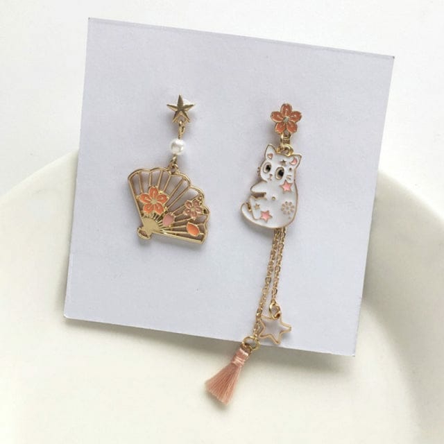 Calico Blossom Cat Earrings  |  Jewellery Accessories Jewellery