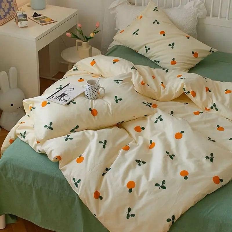 Clementine Orange Duvet Cover Bedding Set  |  Bedroom Decor Bedroom Decor Bedroom Decor