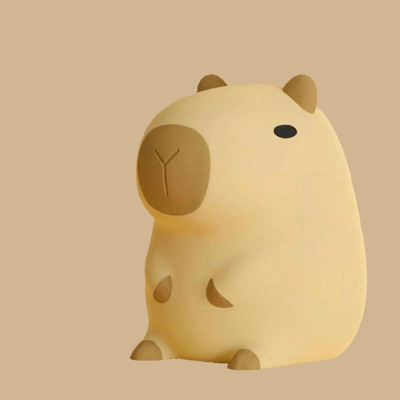 Cute Cartoon Capybara Silicone Usb Rechargeable Led Night Light  |  Desk Accessories Desk Accessories Blue