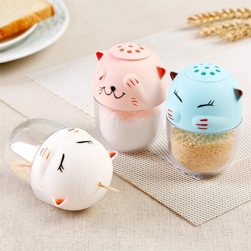 Cute Cat Shape Spice Jar  |  Kitchen & Bento Home Decor Kitchen & Bento