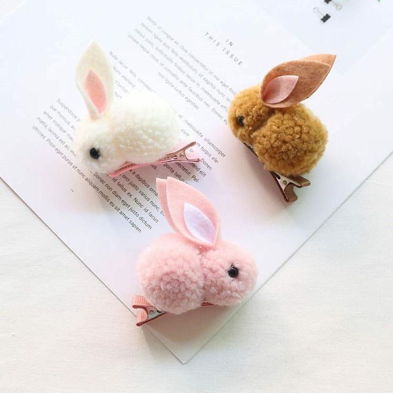 Cute Hair Ball Rabbit Hair Clip  |  Hair Accessories Accessories Hair Accessories