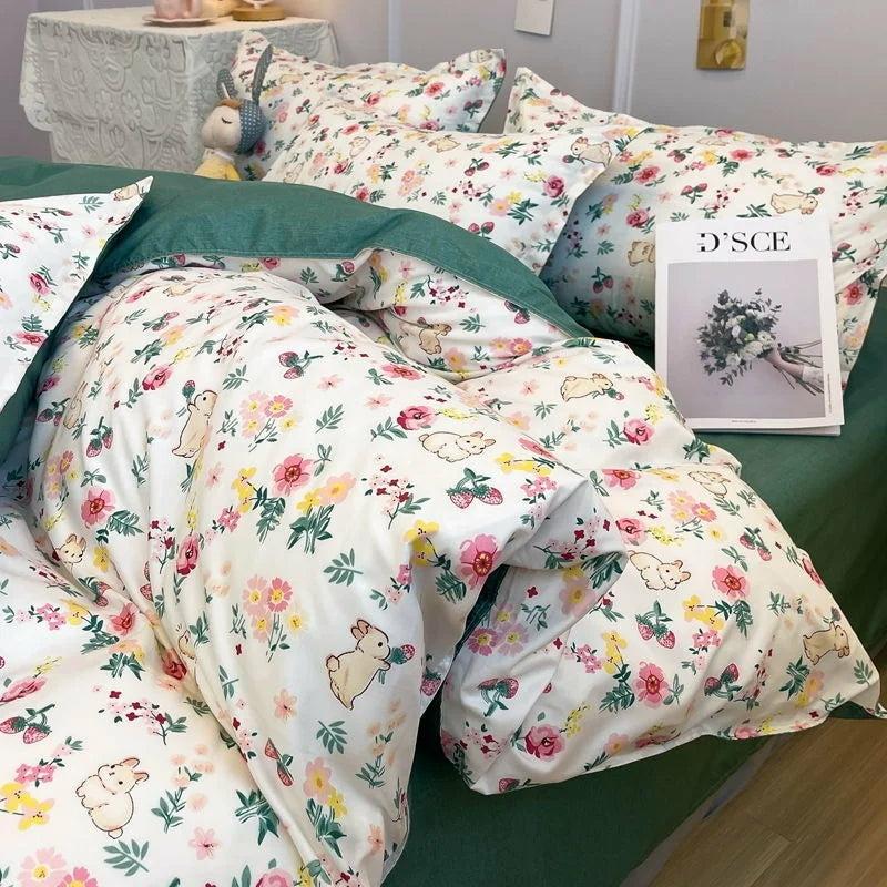 Flower Meadow Aesthetic Duvet Cover Bedding Set  |  Bedroom Decor Bedroom Decor Bedroom Decor