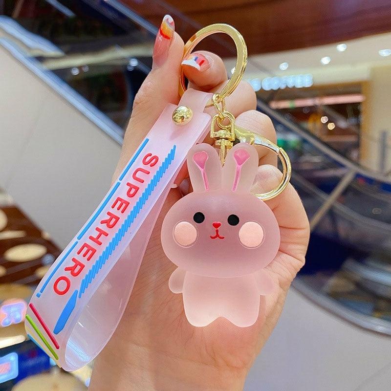 Frosted Resin Kawaii Friend Keychain Key Ring  |  Keyrings & Charms Accessories Keyrings & Charms