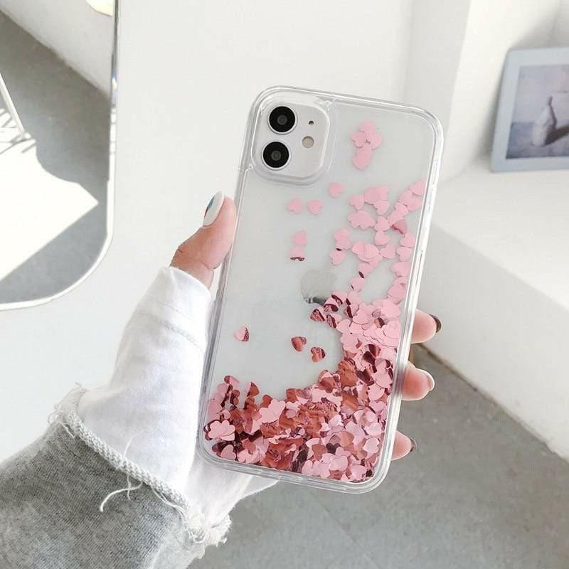 Glitter Heart Sequin Phone Case  |  Phone Cases Accessories Phone Cases