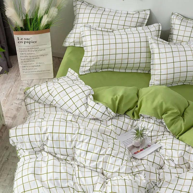 Green Plaid Duvet Cover Set  |  Bedroom Decor Bedroom Decor Bedroom Decor