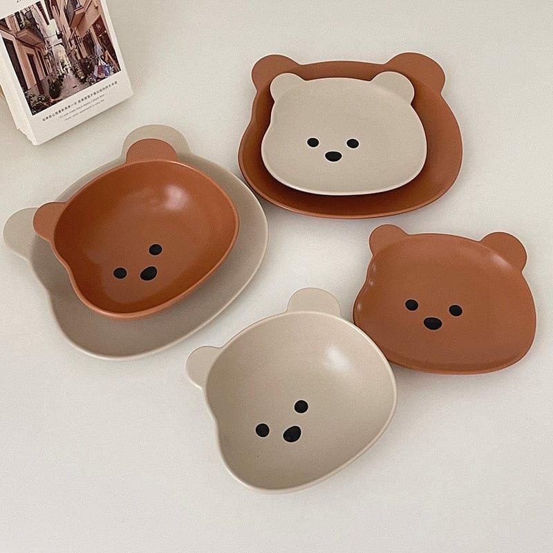 Kawaii Bear Bowl Plate  |  Kitchen & Bento Home Decor Kitchen & Bento