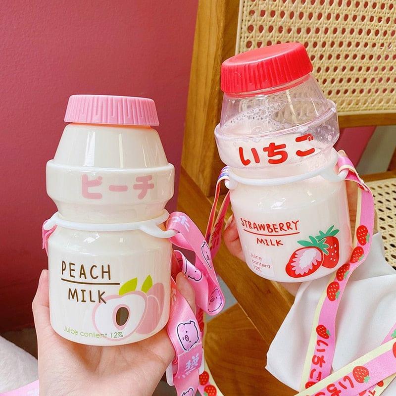 Kawaii Cute Fruity Milk Water Bottle  |  Bottles Accessories Bottles