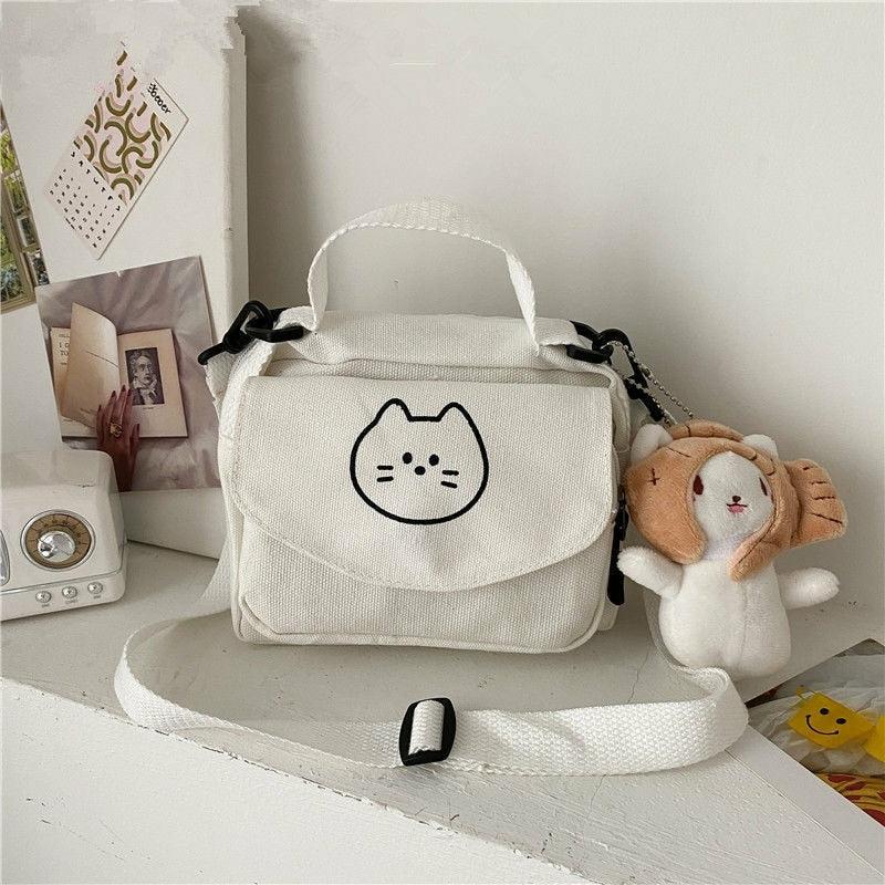 Kawaii Fresh Canvas Shoulder Bag  |  Bags Accessories Bags