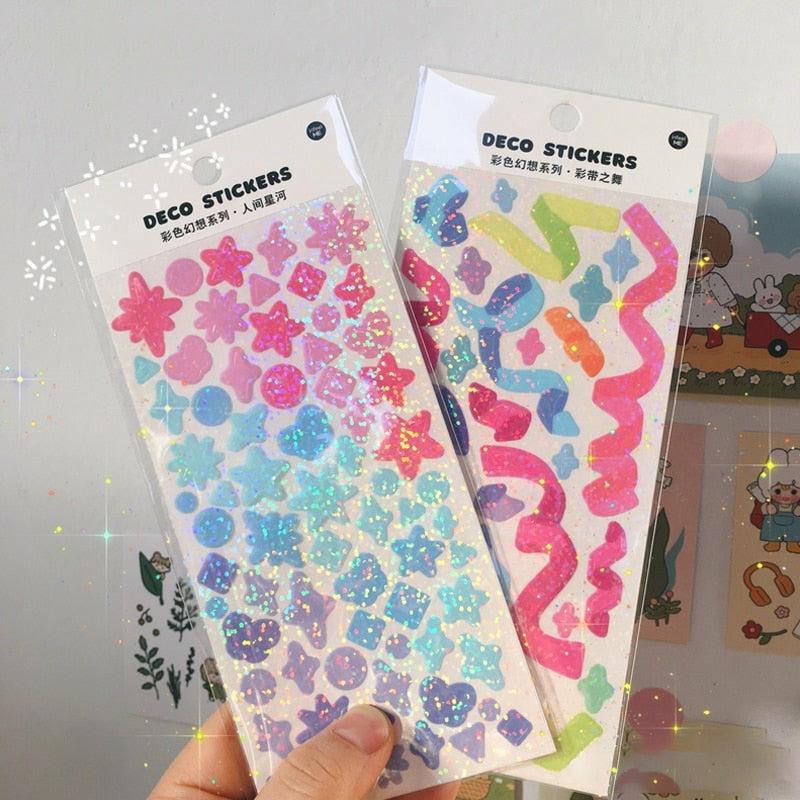 Kawaii Glitter Kpop Idol Decor Stickers  |  Desk Accessories Desk Accessories Desk Accessories