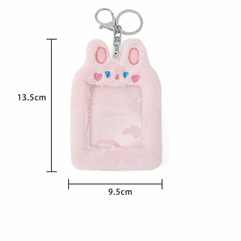 Kawaii Plush Photocard Id Holder Cute  |  Keyrings & Charms Accessories Keyrings & Charms