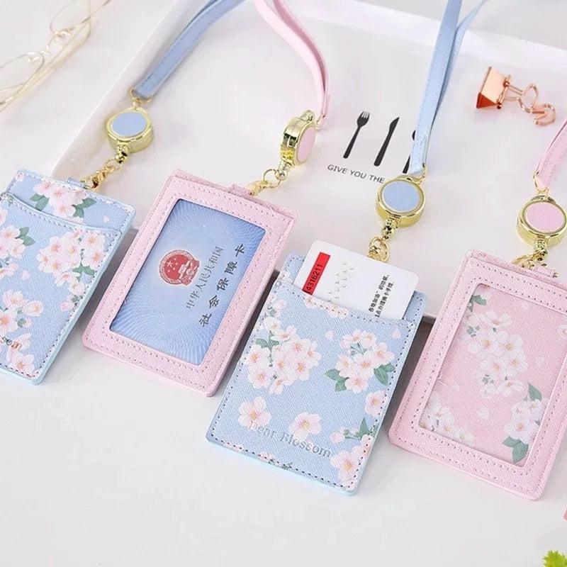 Kawaii Sakura Id Photo Card Holder Lanyard  |  Keyrings & Charms Accessories Keyrings & Charms