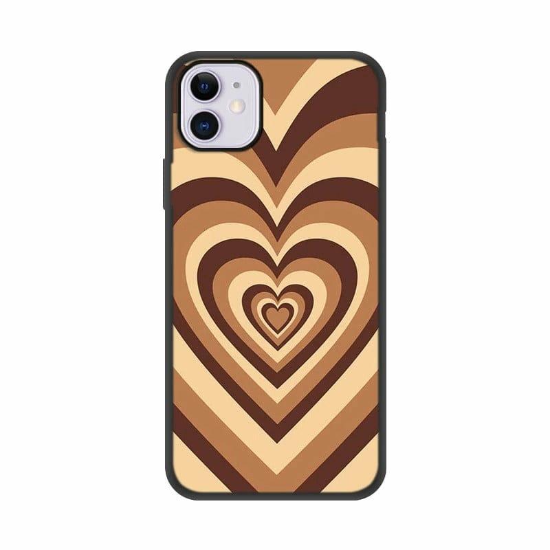 Latte Heart Phone Case  |  Phone Cases Accessories Brown