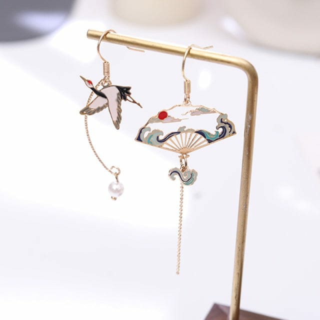 Lucky Bird Fan Earrings  |  Jewellery Accessories Jewellery