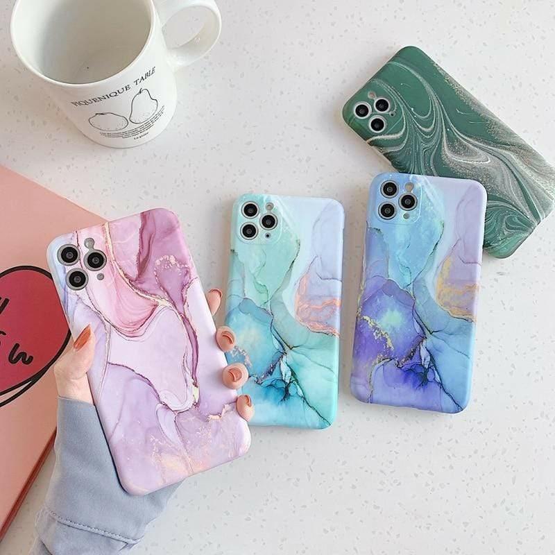 Matte Marble Phone Case  |  Phone Cases Accessories Green