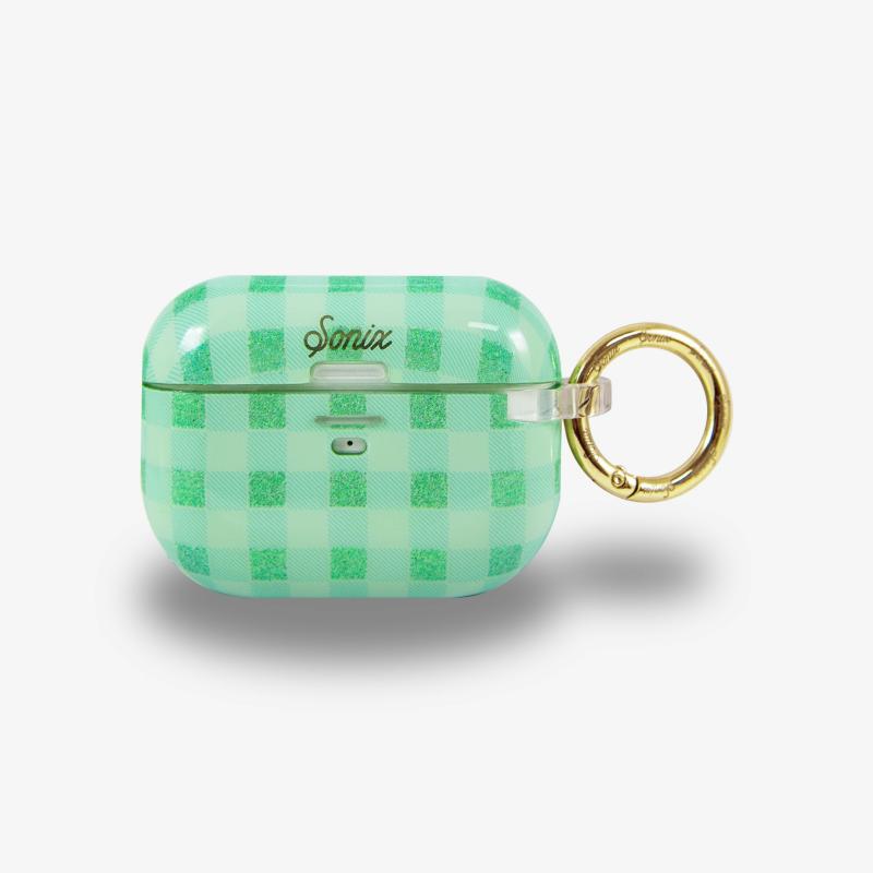 Minty Gingham Airpods Case  |  Airpods Cases Airpods Cases Airpods Cases