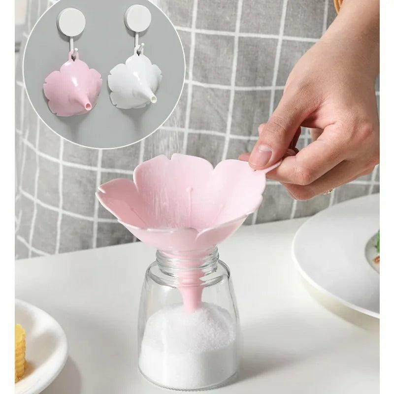 New 2Pcs/Set Sakura Flower Shape Liquid Funnels  |  Kitchen & Bento Home Decor Kitchen & Bento