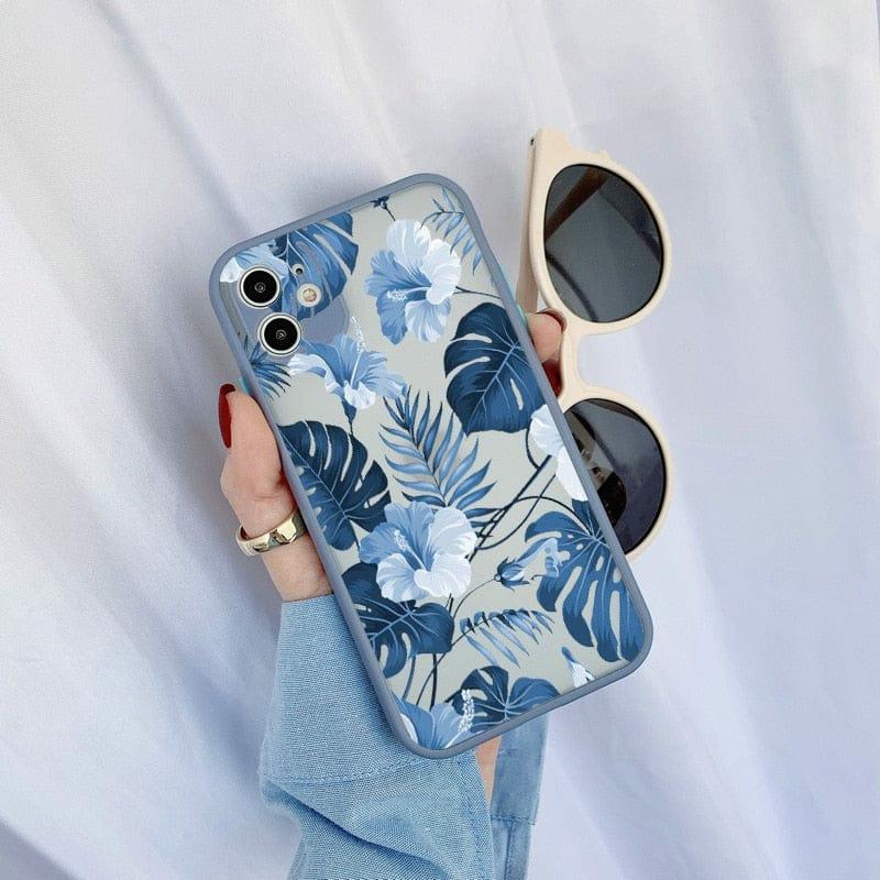 Palm Phone Case  |  Phone Cases Accessories Grey Blue