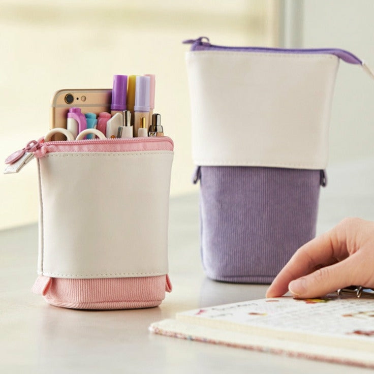 Pastel Corduroy Telescopic Pencil Case  |  Desk Accessories Desk Accessories Desk Accessories