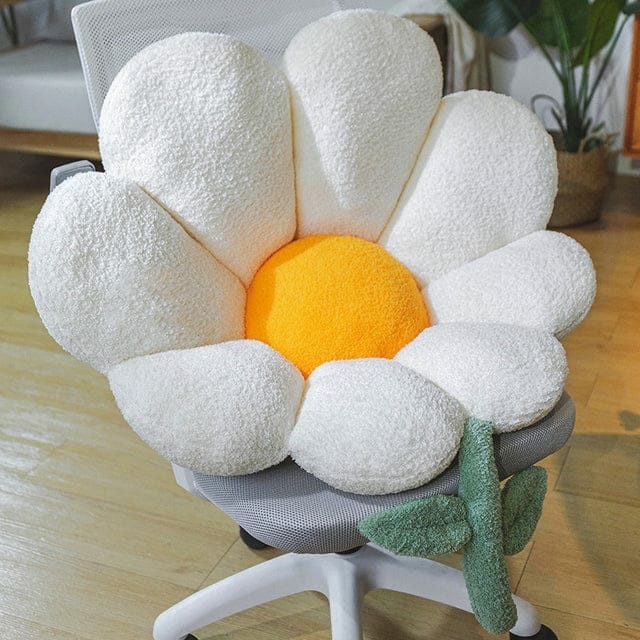 Pastel Flower Daisy Plush Chair Cushion Pillow  |  Bedroom Decor Bedroom Decor Bedroom Decor