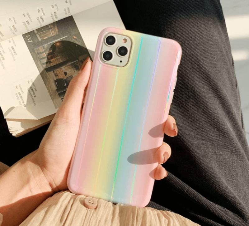 Pastel Holographic Phone Case  |  Phone Cases Accessories Pastel Rainbow