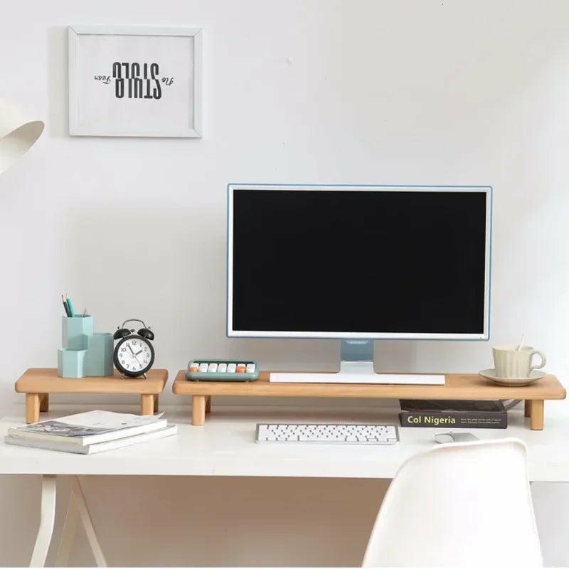 Solid Wooden Soft Rounded Corner Desktop Shelf Moniter Stand  |  Desk Accessories Desk Accessories Desk Accessories