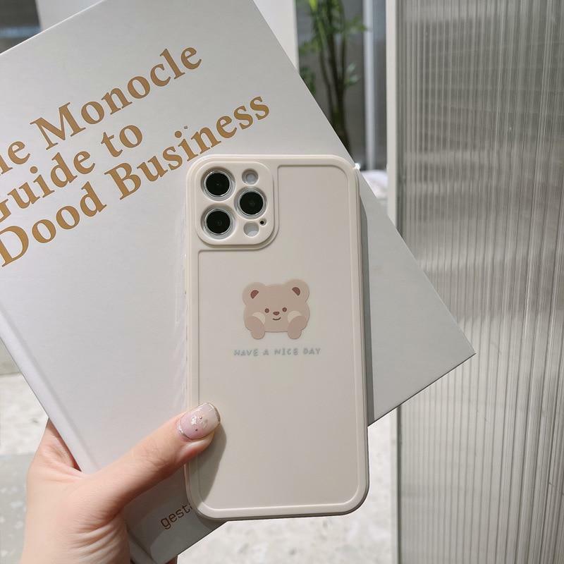 Sweet Bubble Bear Iphone Case  |  Phone Cases Accessories Beige