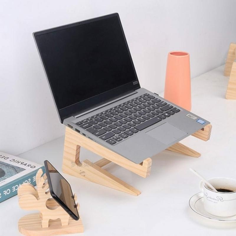 Sweet Minimal Wooden Laptop / Phone Desk Stand  |  Desk Accessories Desk Accessories Desk Accessories