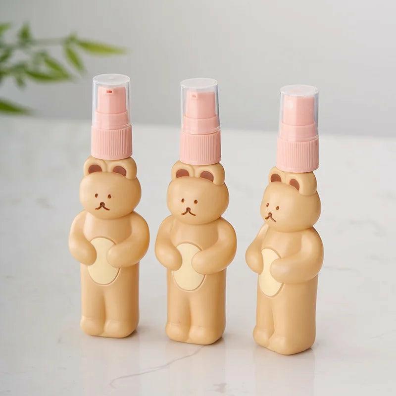 3Pcs/Set Bear Cute Portable Lotion Spray/Pump Refillable Bottle  |  Bottles Accessories Bottles